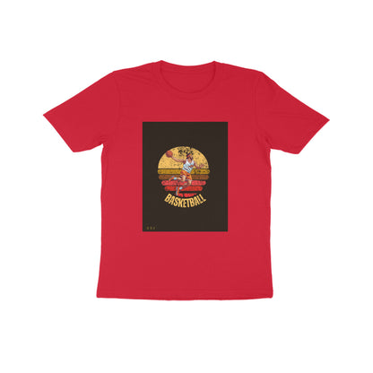 BasketBall- Kids round neck short sleeves cotton T-shirt (7-14 years)