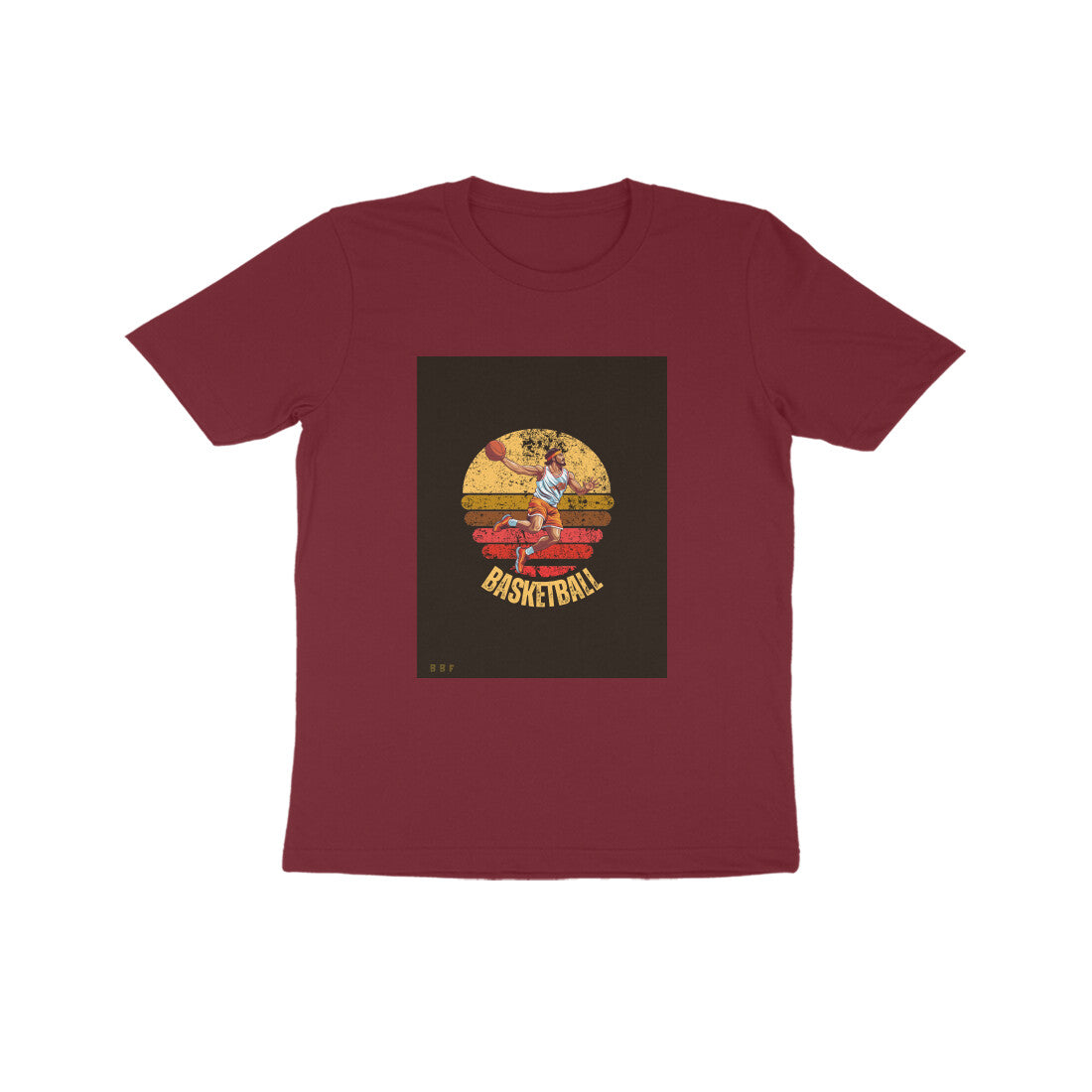 BasketBall- Kids round neck short sleeves cotton T-shirt (7-14 years)
