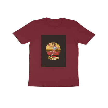 BasketBall- Kids round neck short sleeves cotton T-shirt (7-14 years)