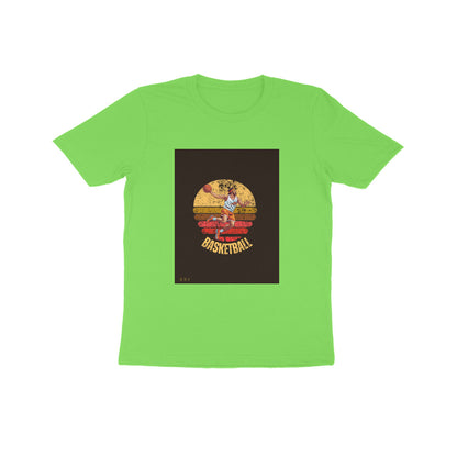 BasketBall- Kids round neck short sleeves cotton T-shirt (7-14 years)