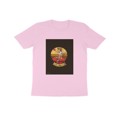 BasketBall- Kids round neck short sleeves cotton T-shirt (7-14 years)