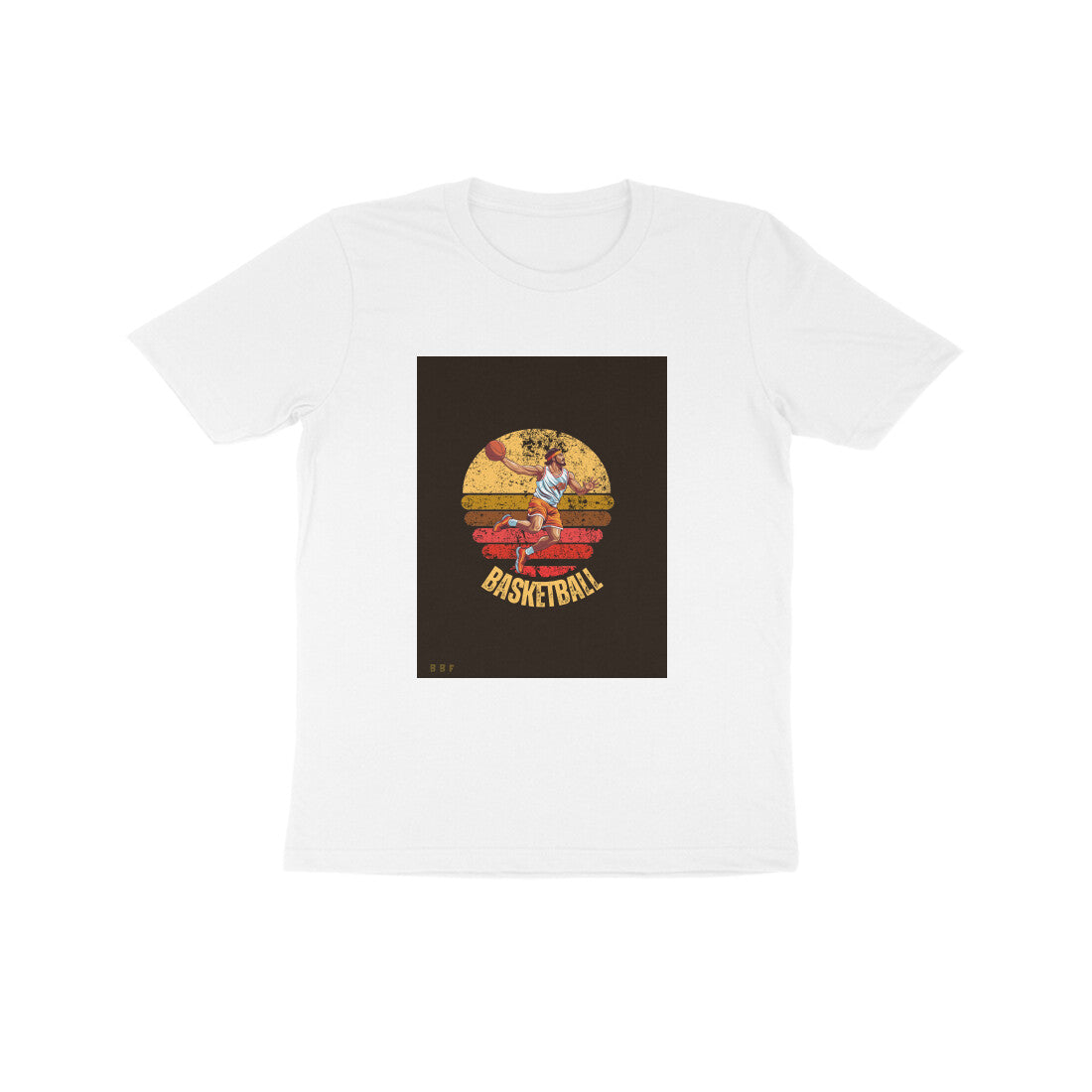 BasketBall- Kids round neck short sleeves cotton T-shirt (7-14 years)