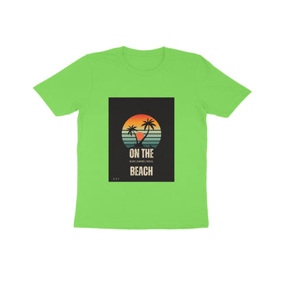 On The beach -Kids round neck short sleeves cotton T-shirt (7-14 years)