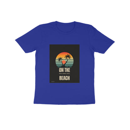 On The beach -Kids round neck short sleeves cotton T-shirt (7-14 years)