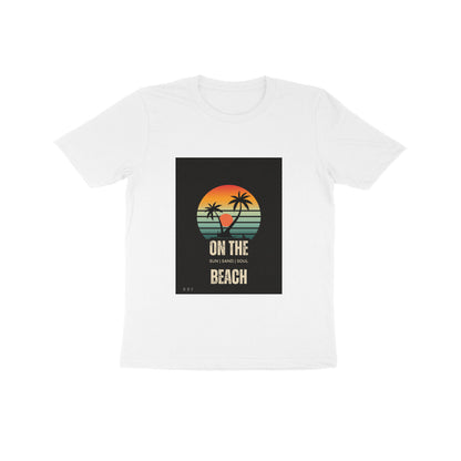 On The beach -Kids round neck short sleeves cotton T-shirt (7-14 years)